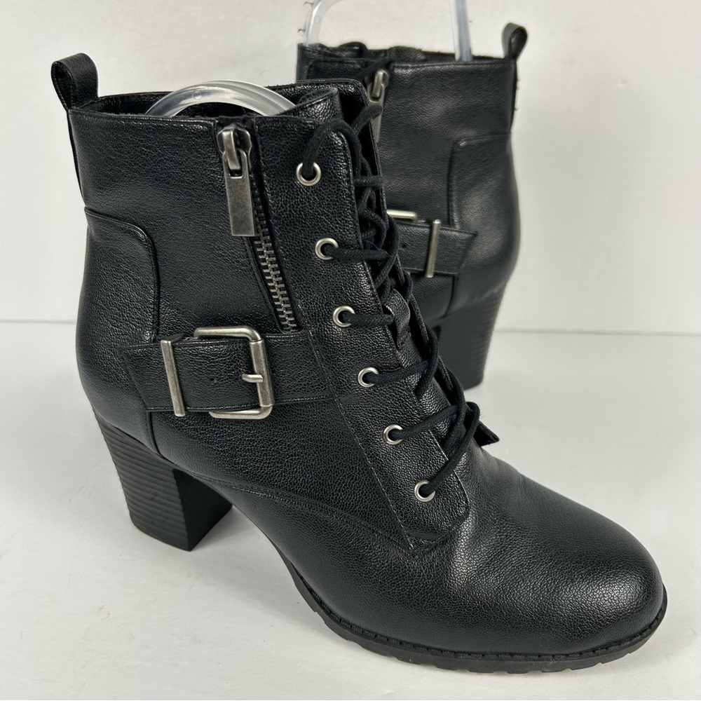 Black Leather Ankle Boots